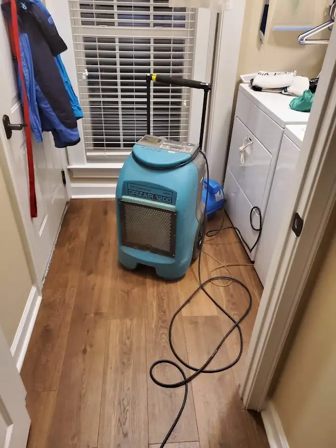 Commercial dehumidifier deployed for Flood Damage Cleanup in Horseshoe Bay
